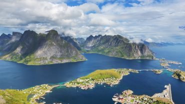 Image of aerial view of Lofoten islands